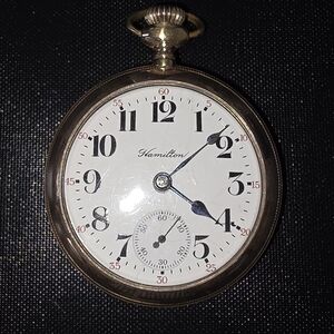 Antique Hamilton 924 17j 18s Pocket Watch Gold Filled Runs